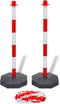vidaXL - Set - van - 4 - kettingpalen - en - 2 - kunststof - kettingen - van - 10 - m