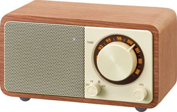 Sangean WR-7 PLUS - FM radio met Bluetooth - Houten behuizing - Natural Cherry