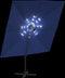 vidaXL - Zweefparasol - met - LED-verlichting - 400x300 - cm - azuurblauw