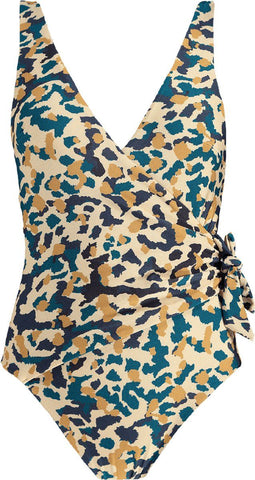 Barts Limea Wrap One Piece - Dames Badpak - Wikkeldetail V-hals - Gold