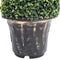 Kunstplant met pot buxus spiraal 59 cm groen
