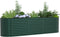 vidaXL - Tuinverhoging - Bed - Groen - 320x80x81 - cm - Gegalvaniseerd - Staal