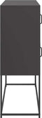 vidaXL - Dressoir - 100,5x39x107 - cm - koudgewalst - staal - zwart