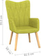 vidaXL Relaxstoel met voetenbank stof groen