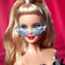 Barbie 65ste (2023) - Modepop - Glamoureuze zwart-witte jurk - Saffierblauw