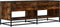 vidaXL - Tv-meubel - 120,5x40x46 - cm - bewerkt - hout - metaal - gerookt - eikenkleur