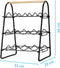 Metalen wijnflessen rek/wijnrek voor 9 flessen 33 x 29 x 46 cm - Wijnfles houder