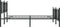 vidaXL - Bedframe - met - voetbord - zonder - matras - metaal - zwart - 160x200 - cm