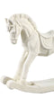 PTMD Kanisha Cream Poly Flocking Horse Statue L