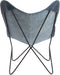 Light & Living Vlinderstoel Butterfly - Buffel Leder - Blauw