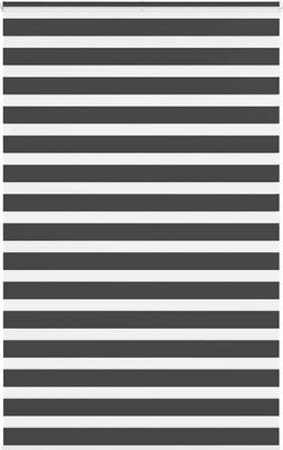 vidaXL - Zebra - rolgordijn - 140x200 - cm - stofbreedte - 135,9 - cm - zwart