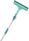Leifheit 51120 - Raamwisser 4in1 - Telescoopsteel 110-190 cm - Wisbreedte 32 cm - Turquoise Grijs