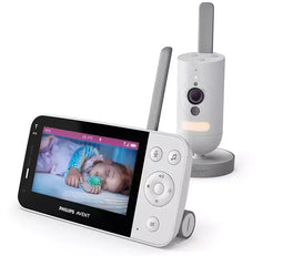 Philips Avent Connected SCD923/26 - Beeldbabyfoon - Full HD met app en nachtlampje - Grijs/Wit