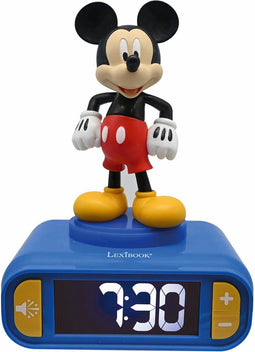 Mickey Mouse 3D Wekker met nachtlampje en geluiden