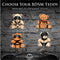 XR Brands AH121 - Rope Teddy Bear Keychain - Brown