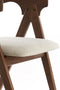 Alosno eetkamerstoel - hout bruin+beige