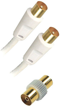 APM 408015, 5 m, Coaxiaal, Coaxiaal, Wit