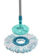 Leifheit Clean Twist Disc Mop Ergo - compleet dweilsysteem met wieltjes - 6 liter - Turquoise
