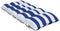 vidaXL - Stoelkussens - 4 - st - lage - rug - gestreept - oxford - stof - wit - en - blauw