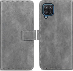 iMoshion Hoesje Geschikt voor Samsung Galaxy A12 Hoesje Met Pasjeshouder - iMoshion Luxe Bookcase - Grijs