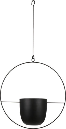 Mica Decorations Dexter - Hangpot - Industrieel design - Zwart - L34 x B14 x H65 cm