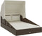 vidaXL - Ligbed - met - inklapbaar - dak - 200x114x128 - cm - poly - rattan - bruin