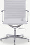 Furnicher Mateo Vergaderstoel - PU-lederen Zitting - Chroom Frame - Hoogte Verstelbaar - Draaibaar - Wit