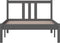 vidaXL - Bedframe - massief - hout - grijs - 90x200 - cm