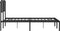 vidaXL - Bedframe - met - hoofdbord - metaal - zwart - 150x200 - cm
