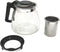 Glazen theepot 900 ml met filter/infuser en handvat - Theepotten/theekannen van glas - Theepot met thee infuser