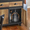 SoBuy FKW122-SCH - Keukenwagen - 2 Laden 2 Deuren Flessenhouder - Vintage Bruin 89x40x87 cm