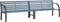 vidaXL - Tuinbank - 225 - cm - massief - vurenhout - en - gepoedercoat - staal - grijs