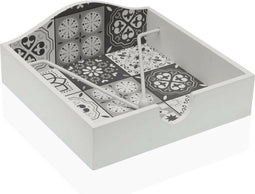 Servethouder Versa Mosaic Hout MDF (18 x 7 x 18 cm)