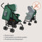 Lionelo Elia - Buggy - Lichte 7kg Duurzame Kinderwagen 5-Punts Gordel Verstelbare Rugleuning Muskietennet Groen