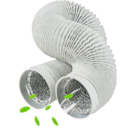 Air Ventil - Afvoerslang Airco - Flexibel Ø150mm 3M - Wit/Zilver