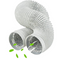 Air Ventil - Afvoerslang Airco - Flexibel Ø150mm 3M - Wit/Zilver