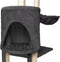 Purlov Kattenboom 138 cm Grijs - Veilig en Stimulerend Kattenparadijs