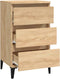vidaXL - Nachtkastje - 40x35x70 - cm - bewerkt - hout - sonoma - eikenkleurig
