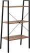 vidaXL - Opbergmeubel - met - 3 - lagen - 56x35x108 - cm - donkerbruin - en - zwart