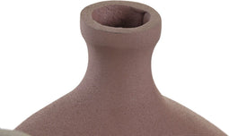 Vaas DKD Home Decor 16 x 6 x 24 cm Beige Roze Aluminium (2 Stuks)