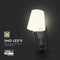 V-TAC VT-88062-B - LED Bedlamp - 2W 60 Lumen 3000K met 2x USB/USB-C - Zwart