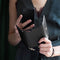 Selencia Hoesje Geschikt voor Samsung Galaxy A71 Hoesje Met Pasjeshouder - Selencia Eny Uitneembare Vegan Lederen Clutch - Zwart