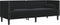 vidaXL - Driezitsbank - Chesterfield-stijl - met - bolsters - fluweel - zwart