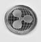 XRP Ripple munt Zilver | Met Plastic Case