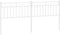 vidaXL - Hoofdbord - 193 - cm - metaal - wit