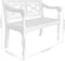 vidaXL - Bank - Batavia - 98 - cm - massief - mahoniehout - wit