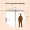 Coast Terrasparasol - 300x300x262cm - Geventileerd - Beige