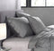 Zohome Kussensloop Satinado - Kussenhoes van 40x80 cm - Set van 2 stuks - 100% Katoen-Satijn - Grijs