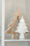 J-Line decoratie Kerstboom Puzzle - hout - wit - large