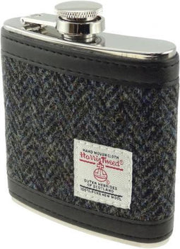 Heupfles Visgraat Grijs - Harris Tweed - Glen Appin of Scotland